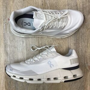 NEW! On Cloudnova Form Running Shoes Womens Size 10 White & Eclipse Athletic